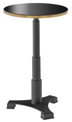 4251549302988 - Luxus Bartisch Schwarz   Messingfarben Ã 60 x H 110 cm - Luxus Kollektion