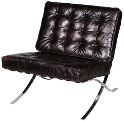 4251549303077 - Luxus Chesterfield Sessel Schwarz   Silber 78 x 83 x H 82 cm - Echtleder WohnzimmermÃ¶bel