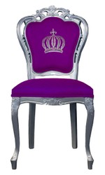 4251549303961 - PompÃ¶Ã¶s by Luxus Barock Esszimmerstuhl Lila   Silber - PompÃ¶Ã¶ser Barock Stuhl designed by Harald GlÃ¶Ã¶ckler