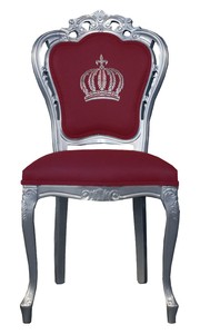 4251549303985 - PompÃ¶Ã¶s by Luxus Barock Esszimmerstuhl Weinrot   Silber - PompÃ¶Ã¶ser Barock Stuhl designed by Harald GlÃ¶Ã¶ckler