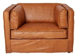 4251549304463 - Luxus Leder Sessel Braun 106 x 99 x H 73 cm - Echtleder MÃ¶bel