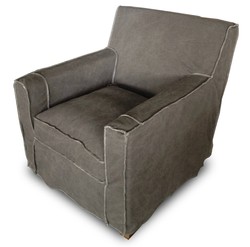 4251549305217 - Luxus Wohnzimmer Sessel Grau 82 x 80 x H 81 cm - WohnzimmermÃ¶bel