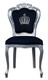 Pomp&ouml;&ouml;s by Casa Padrino luxury baroque dining chair black / silver - Pomp&ouml;&ouml;s baroque chair designed by Harald Gl&ouml;&ouml;ckler – Bild 1