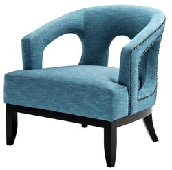 4251549306924 - Wohnzimmer Sessel TÃ¼rkis   Schwarz 80 x 76 x H 79 cm - Luxus WohnzimmermÃ¶bel