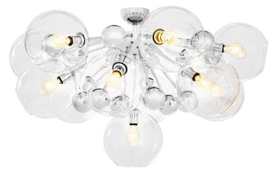 4251549306986 - Luxus Deckenleuchte Silber Ã 90 x H  57 cm - Luxus QualitÃ¤t