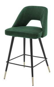 4251549307075 - Luxus Barstuhl GrÃ¼n   Schwarz 50 x 50 x H 90 cm - Luxus Barhocker mit RÃ¼ckenlehne