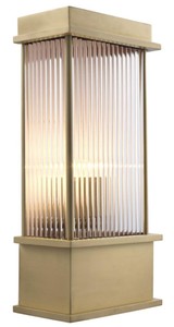 4251549307372 - Wandleuchte Messing 20 x 12 x H 43 cm - Luxus Hotel & Restaurant MÃ¶bel