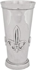 4251549307617 - Prunkvoller Barock Becher Messing vernickelt mit Lilien Motiv von Casa Padrino 4251549307617 - Prunkvoller Barock Becher Messing vernickelt mit Lilien Motiv von Casa Padrino