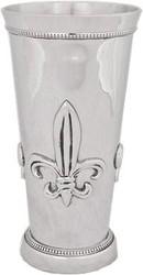 4251549307617 - Prunkvoller Barock Becher Messing vernickelt mit Lilien Motiv von Casa Padrino 4251549307617 - Prunkvoller Barock Becher Messing vernickelt mit Lilien Motiv von Casa Padrino