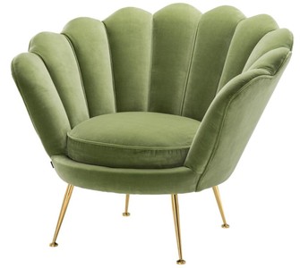 4251549307938 - Luxus Sessel HellgrÃ¼n   Messing 965 x 79 x H 78 cm - Designer Hotel MÃ¶bel