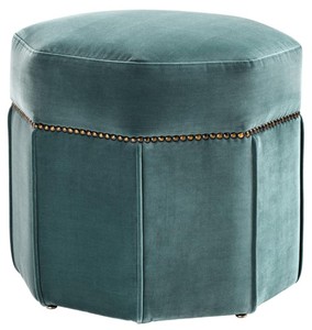 4251549307969 - Luxus Hocker DunkeltÃ¼rkis   Antik Messing 46 x 46 x H 44 cm - Luxus Sitzhocker