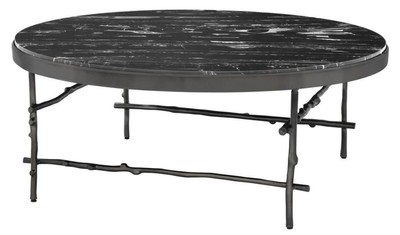 4251549308010 - Luxus Couchtisch Bronze   Schwarz Ã 100 x H 39 cm - Luxus MÃ¶bel