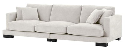 4251549308072 - Luxus Wohnzimmer Sofa Sandfarben   Schwarz 284 x 110 x H 85 cm - Luxus Kollektion
