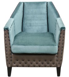 4251549308430 - Luxus Sessel TÃ¼rkis   Braun   Schwarz 61 x 71 x H 69 cm - Hotel & Restaurant MÃ¶bel