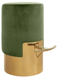 4251549308485 - Luxus Barhocker MoosgrÃ¼n   Gold Ã 46 x H 76 cm - BarmÃ¶bel