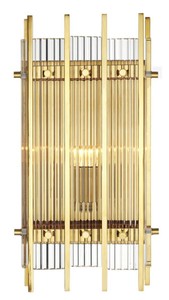 4251549308577 - Luxus Wandleuchte Gold 23 x 12 x H 42 cm - Hotel Restaurant Wandlampe