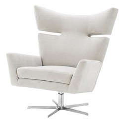 4251549309222 - Drehsessel Sandfarben   Silber 100 x 89 x H 105 cm - Luxus MÃ¶bel