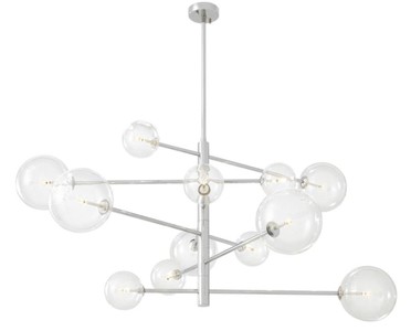4251549309840 - Luxus Halogen Kronleuchter Silber Ã 130 x H 67 cm - Luxus QualitÃ¤t