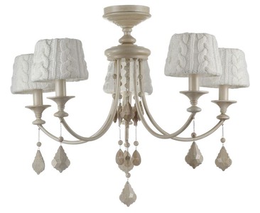 4251549310266 - Barock Kristall Kronleuchter   LÃ¼ster 5 Flammig Beige Ã 76 x H 59 cm - Barockstil MÃ¶bel