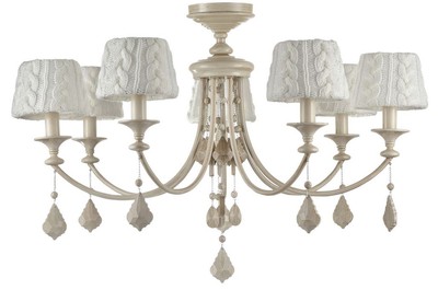 4251549310273 - Barock Kristall Kronleuchter   LÃ¼ster 7 Flammig Beige Ã 87 x H 59 cm - Barockstil MÃ¶bel