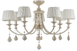 4251549310273 - Barock Kristall Kronleuchter   LÃ¼ster 7 Flammig Beige Ã 87 x H 59 cm - Barockstil MÃ¶bel