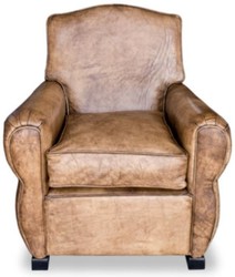 4251549310488 - Luxus Wohnzimmer Leder Sessel Vintage Hellbraun 80 x 88 x H 86 cm - Echtleder MÃ¶bel