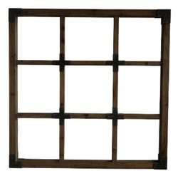 4251549311249 - Landhausstil Spiegel Dunkelbraun 120 x H 120 cm - Landhausstil Wandspiegel