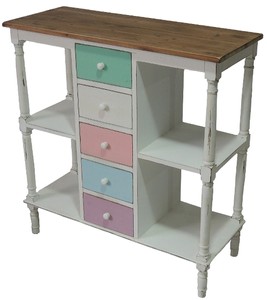 4251549311409 - Landhausstil Kommode Antik WeiÃ   Mehrfarbig 100 x 40 x H 105 cm - Shabby Chic MÃ¶bel