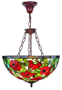 4251549311539 - Tiffany HÃ¤ngeleuchte Mehrfarbig Ã 40 x H 110 cm - Handgefertigte Tiffany HÃ¤ngelampe