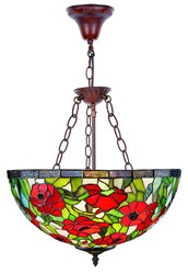 4251549311539 - Tiffany HÃ¤ngeleuchte Mehrfarbig Ã 40 x H 110 cm - Handgefertigte Tiffany HÃ¤ngelampe