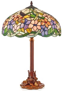 4251549311638 - Tiffany Tischleuchte Mehrfarbig Ã 40 x H 61 cm - Handgefertigte Hockerleuchte