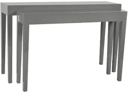 4251549311713 - Luxus Konsolen 2er Set Dunkelgrau - Handgefertigte LackmÃ¶bel