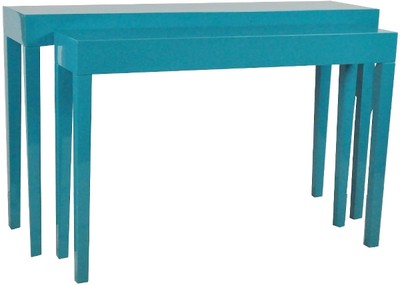 4251549311720 - Luxus Konsolen 2er Set TÃ¼rkis - Handgefertigte LackmÃ¶bel
