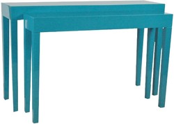 4251549311720 - Luxus Konsolen 2er Set TÃ¼rkis - Handgefertigte LackmÃ¶bel
