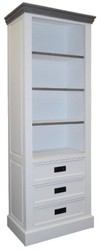 4251549311768 - Landhausstil BÃ¼cherschrank WeiÃ   Grau 68 x 39 x H 180 cm - Landhausstil MÃ¶bel