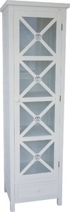 4251549314691 - Landhausstil Vitrine Weiß 56 x 45 x H 194 cm - Landhausstil Möbel 4251549314691 - Landhausstil Vitrine Weiß 56 x 45 x H 194 cm - Landhausstil Möbel