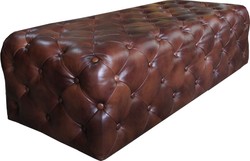 4251549314882 - Luxus Chesterfield Echtleder Fußhocker Dunkelbraun 140 x 60 x H 42 cm - Luxus Möbel 4251549314882 - Luxus Chesterfield Echtleder Fußhocker Dunkelbraun 140 x 60 x H 42 cm - Luxus Möbel