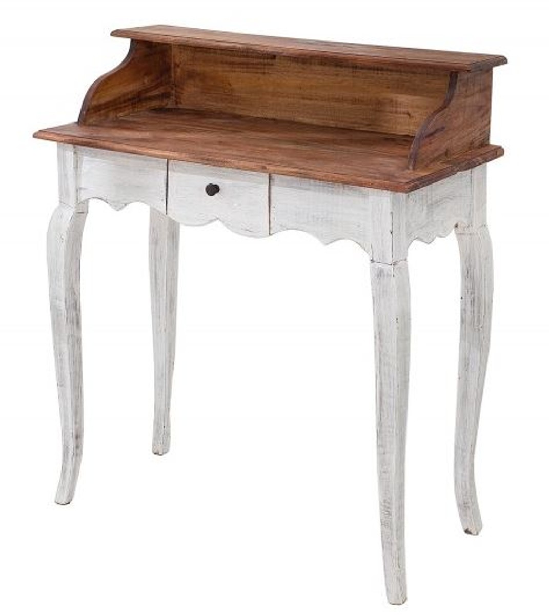 Casa Padrino Country Style Desk Antique White Natural 80 X 40 X