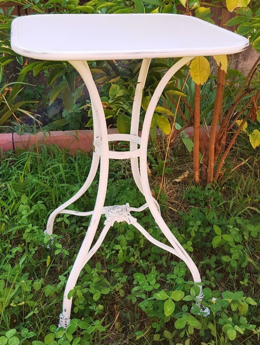 4251549315544 - Gartentisch 60 x 60 x H 75 cm - verschiedene Farben - Schmiedeeisen GartenmÃ¶bel