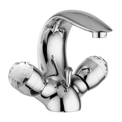 4251549315698 - Luxus Bad ZubehÃ¶r - Jugendstil Retro Waschtisch Armatur Einlochbatterie Serie Cristallo - Made in Italy