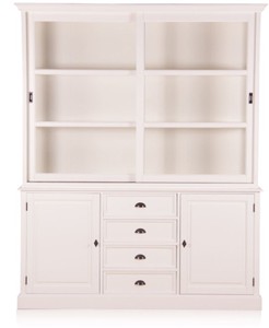 Casa Padrino Country Style Wall Cabinet Antique White With 2 Doors