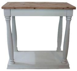 4251549316091 - Landhausstil Konsole WeiÃ   Naturfarben 81 x 40 x H 80 cm - Handgefertigter Landhausstil Konsolentisch