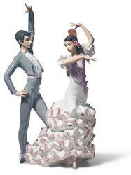 4251549316541 - Luxus Porzellan Skulptur Flamenco TÃ¤nzer Mehrfarbig 30 x H 43 cm - Handgefertigte Luxus Dekoration