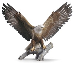 4251549316992 - Luxus Porzellan WeiÃkopfseeadler Skulptur Mehrfarbig 57 x H 48 cm - Luxus Deko Adler Figur