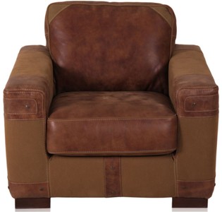 4251549317005 - Luxus Echtleder Sessel Braun 92 x H 93 cm - Chesterfield MÃ¶bel