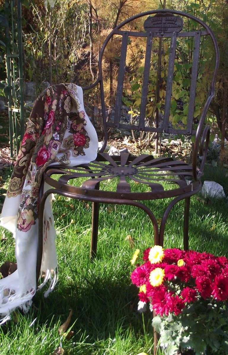 4251549317142 - Gartenstuhl mit Armlehnen 46 x 46 x H 94 cm - verschiedene Farben - Handgefertigte GartenmÃ¶bel im Jugendstil