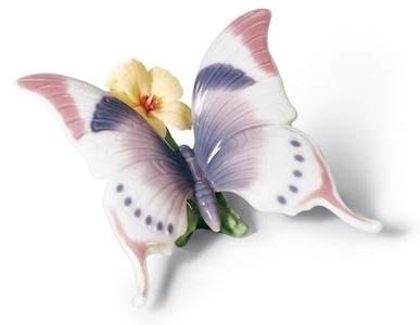 4251549317241 - Luxus Porzellan Schmetterlingsfigur   Skulptur Mehrfarbig 11 x H 6 cm - Luxus QualitÃ¤t