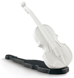 4251549317555 - Luxus Porzellan Violine WeiÃ   Schwarz 15 x H 11 cm - Wohnzimmer Deko Skulptur