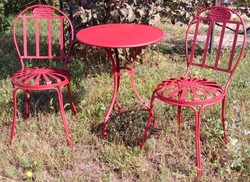 4251549318033 - Jugendstil GartenmÃ¶bel Set - verschiedene Farben - Gartentisch & 2 GartenstÃ¼hle im Jugendstil