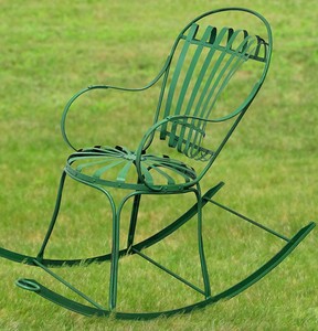 4251549319009 - Garten Schaukelstuhl 46 x 130 x H 95 cm - verschiedene Farben - Handgefertigte GartenmÃ¶bel aus Schmiedeeisen